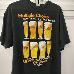 Beer Design T-shirt BLACK XL